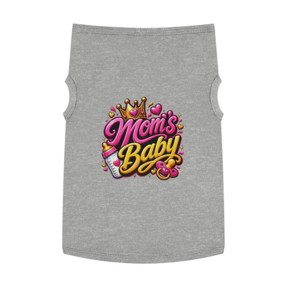 Pet Tank Top — “Mom's Baby” Cute Princess Graphic Dog Tee