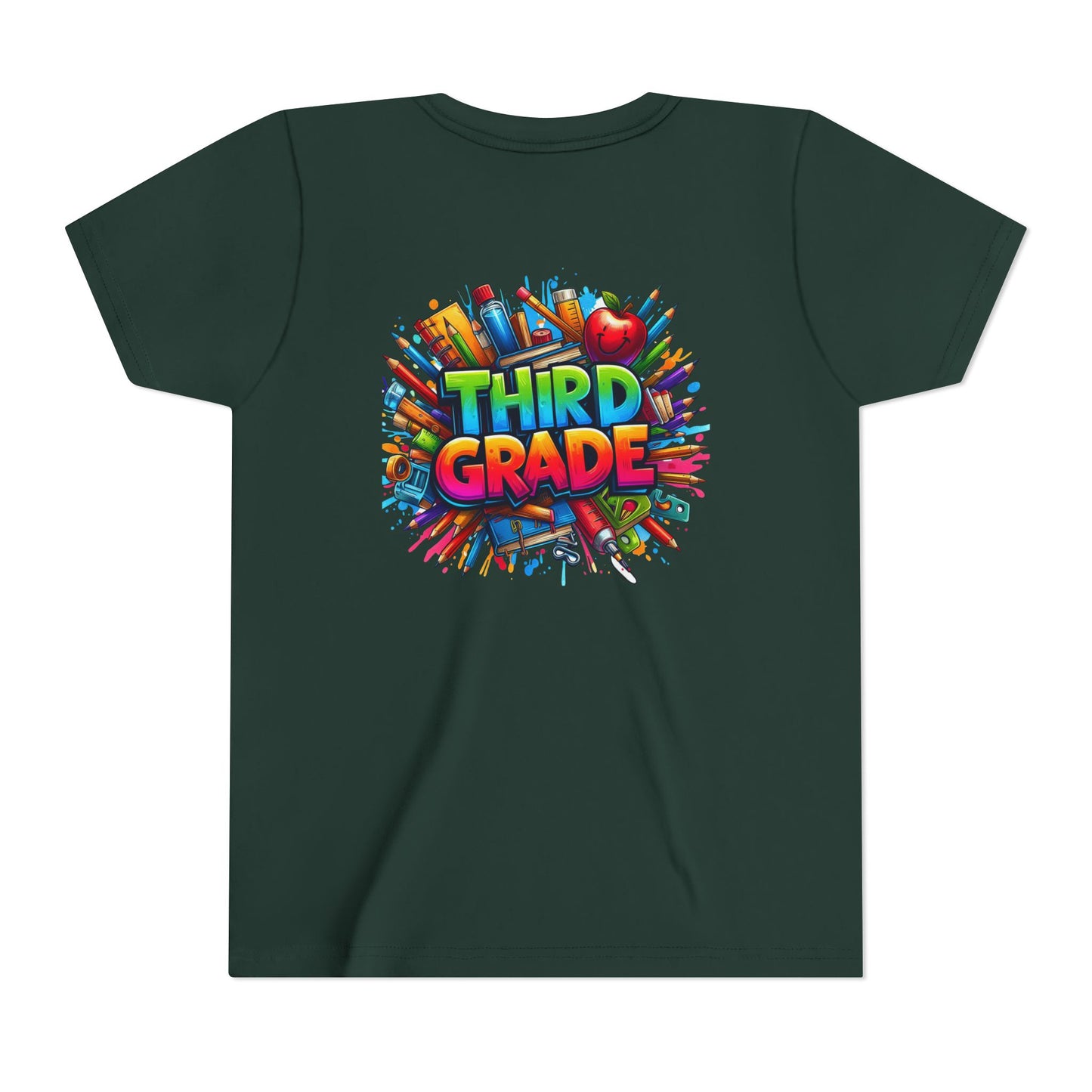 Third Grade Kids' T-Shirt – Colorful School Supplies Back-to-School Tee