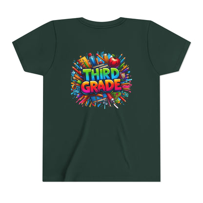 Third Grade Kids' T-Shirt – Colorful School Supplies Back-to-School Tee