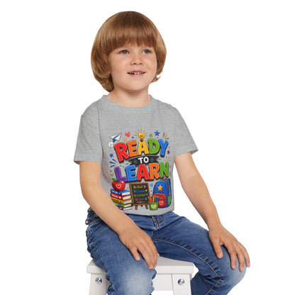 Toddler T-Shirt — "Ready to Learn" Back-to-School Kids Tee