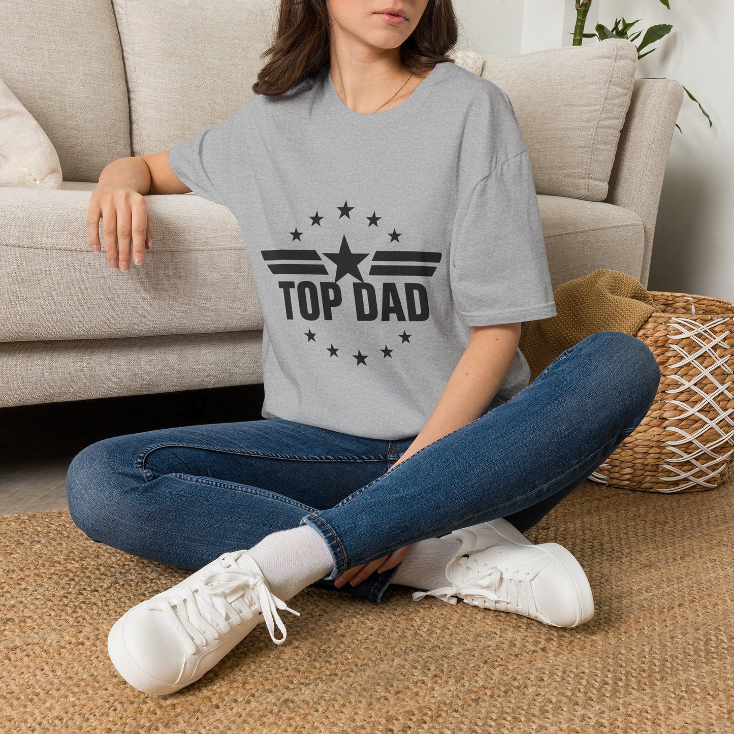Top Dad T-Shirt — Retro Star Emblem Father's Day Tee