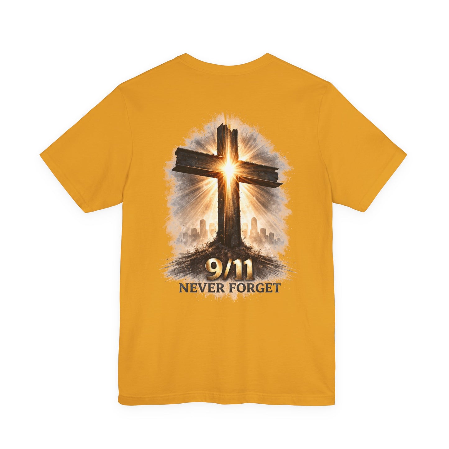 9/11 Never Forget T‑Shirt - Cross Memorial Tee