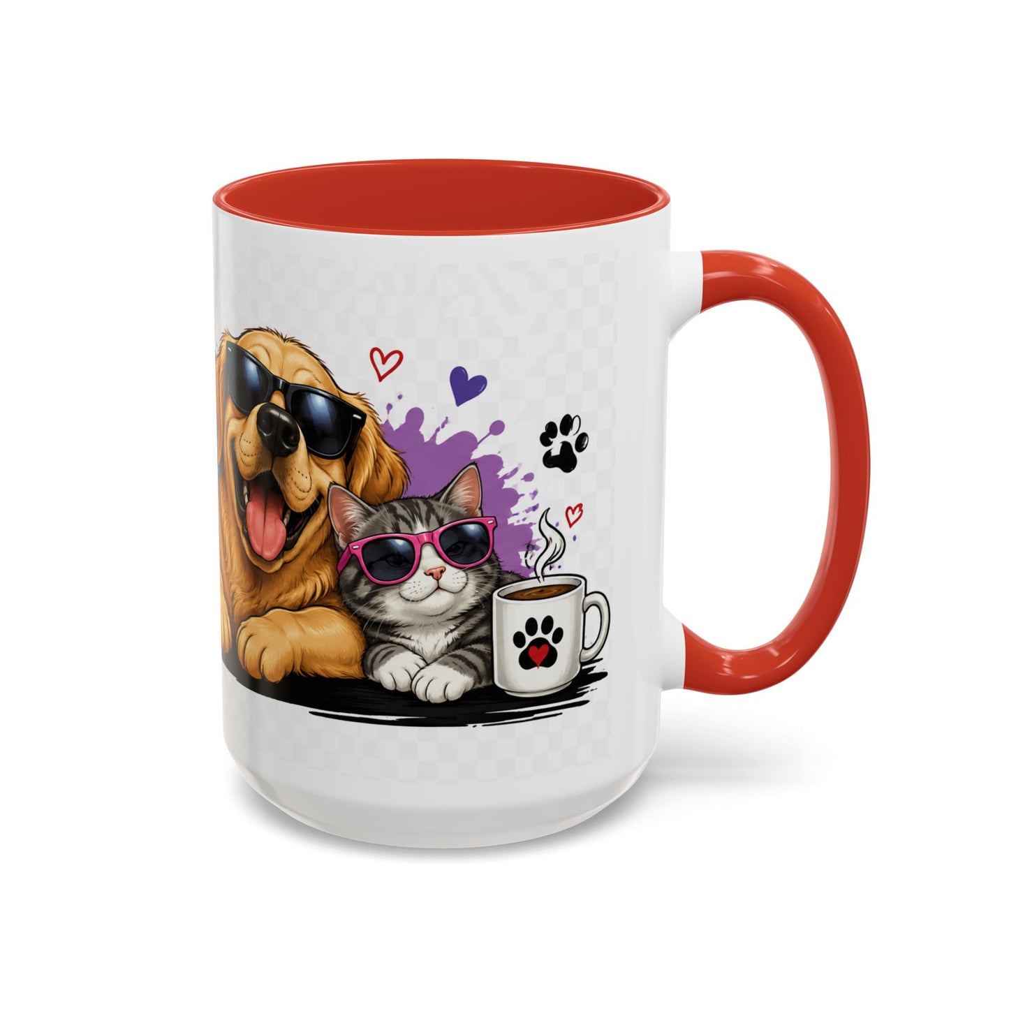 Dog and Cat Coffee Mug — 'This Is My Healer I'm A Cat' Cute Pet Lover Accent Mug (11/15oz)