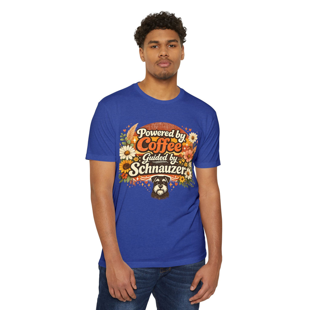 Powered by Coffee Guided by Schnauzer T-Shirt