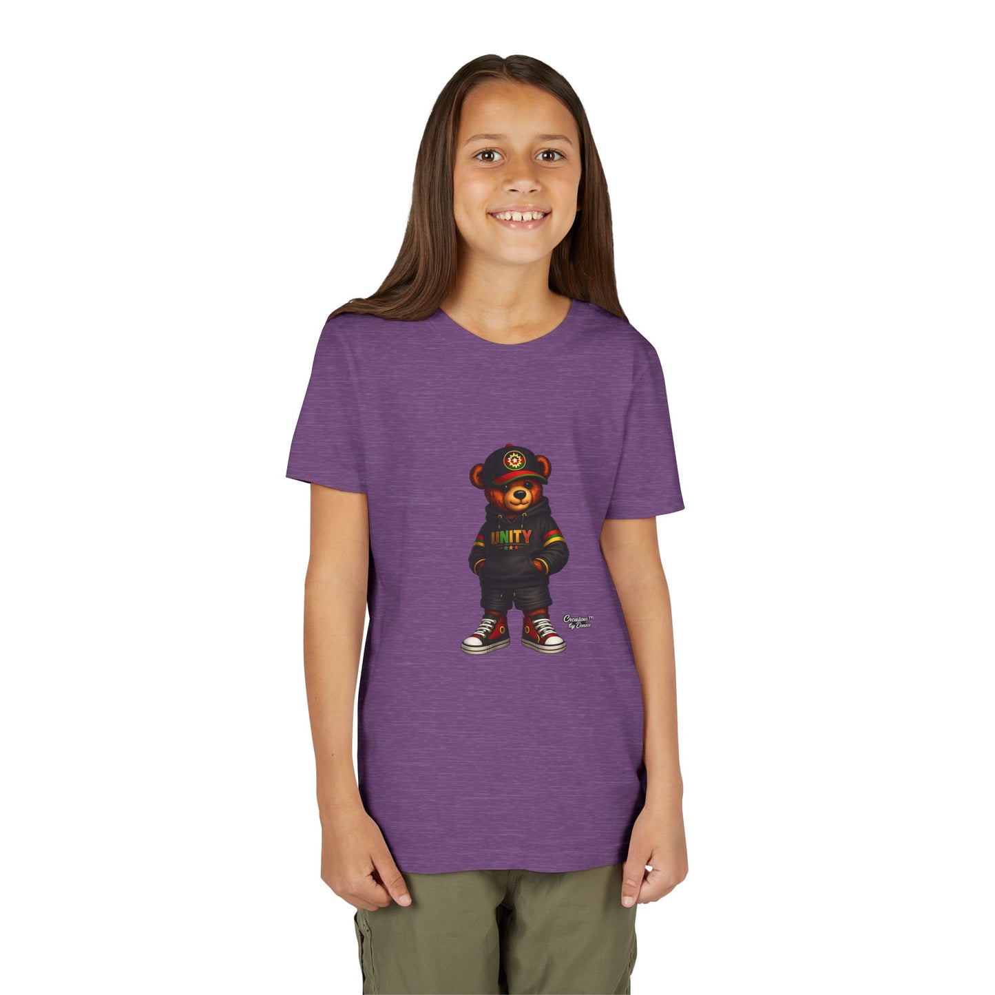 Youth T‑Shirt — Cool Bear Graphic Tee with 'UNITY' Hoodie Design