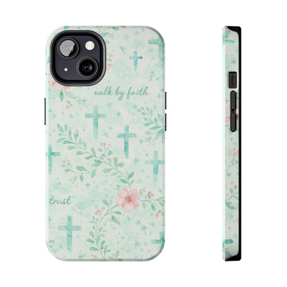 Walk By Faith Phone Case | Christian floral iPhone Case