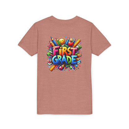 First Grade Kids Tee — Colorful Back-to-School Shirt for Boys & Girls