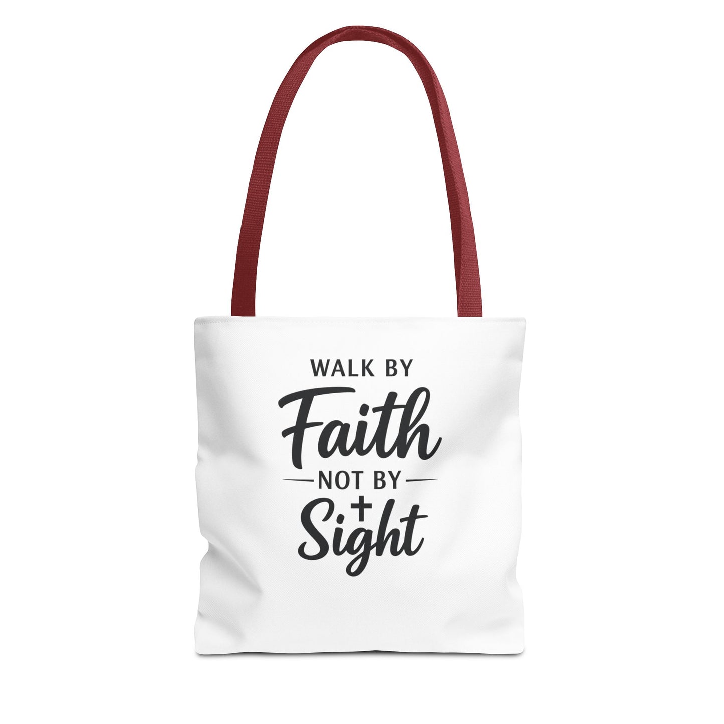 Faith Tote Bag — "Walk by Faith Not by Sight" Inspirational Canvas Tote