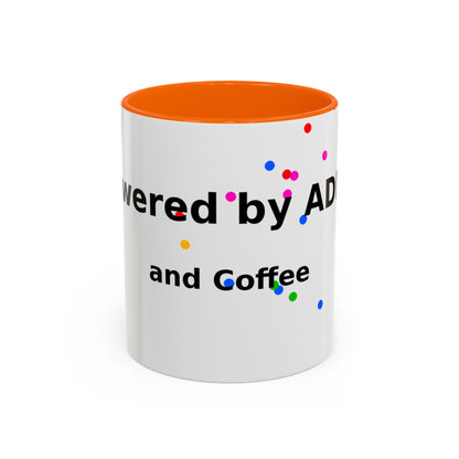 ADHD and Coffee Accent Mug — Funny Neurodivergent Gift (11/15oz)