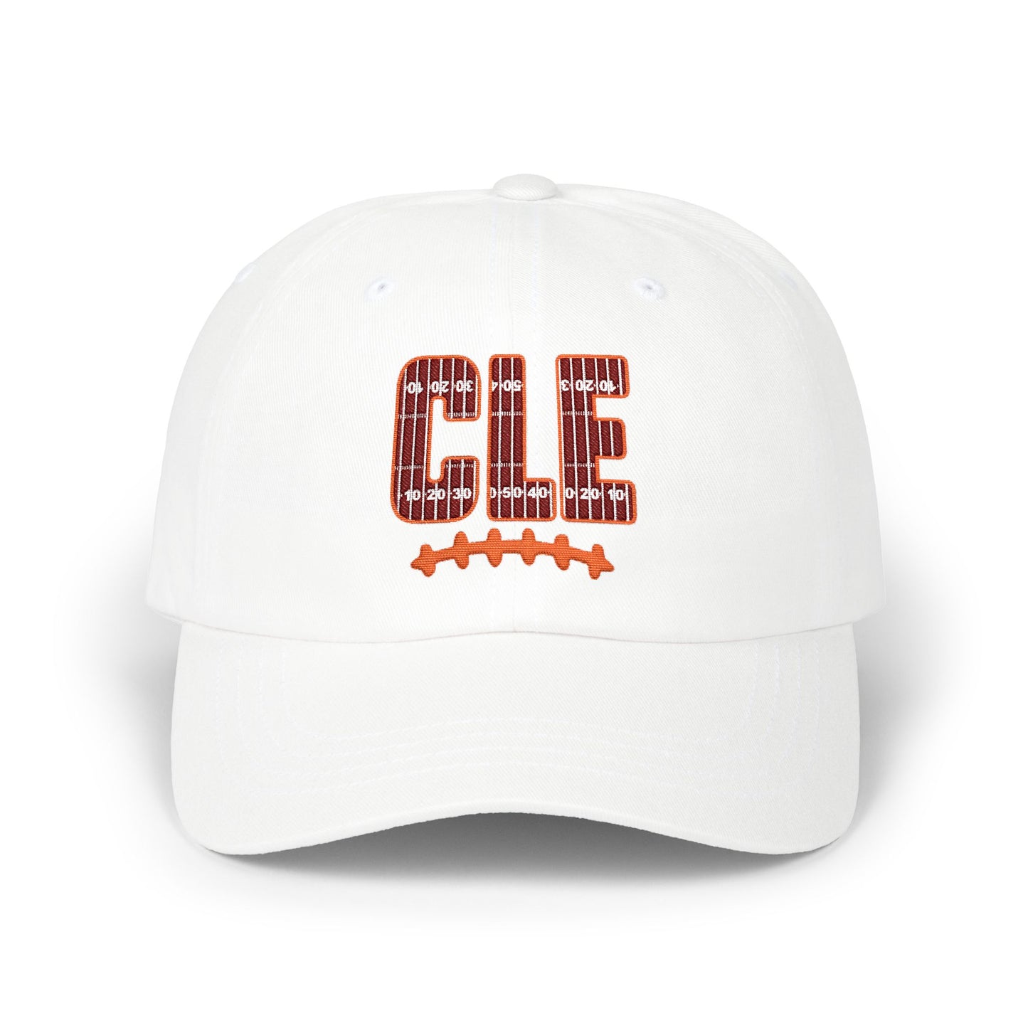 CLE Football Dad Cap — Sequined Team Script Hat