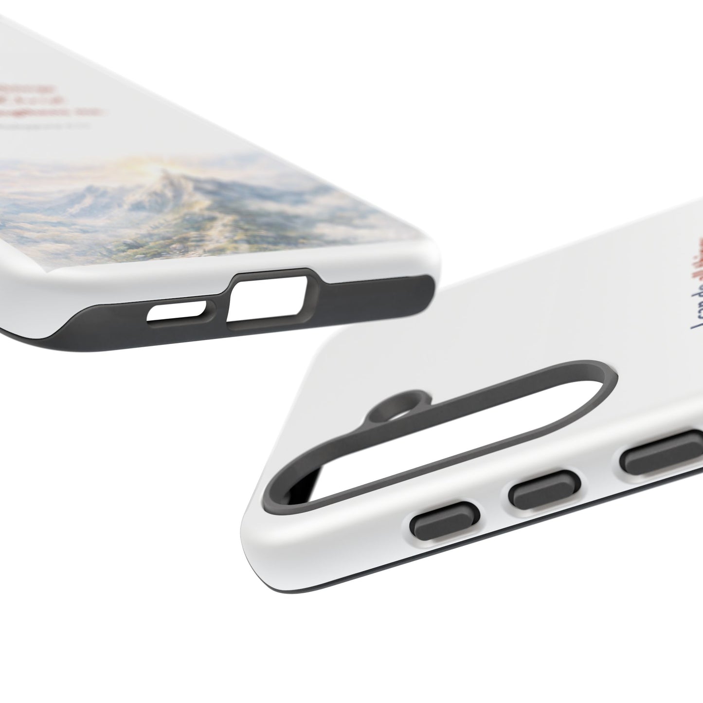 Christian Phone Case – “I Can Do All Things Through Christ” Inspirational Tough Case