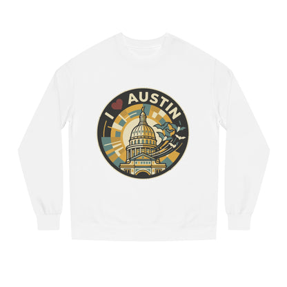 I  Austin Crewneck Sweatshirt — Austin Capitol Retro Graphic