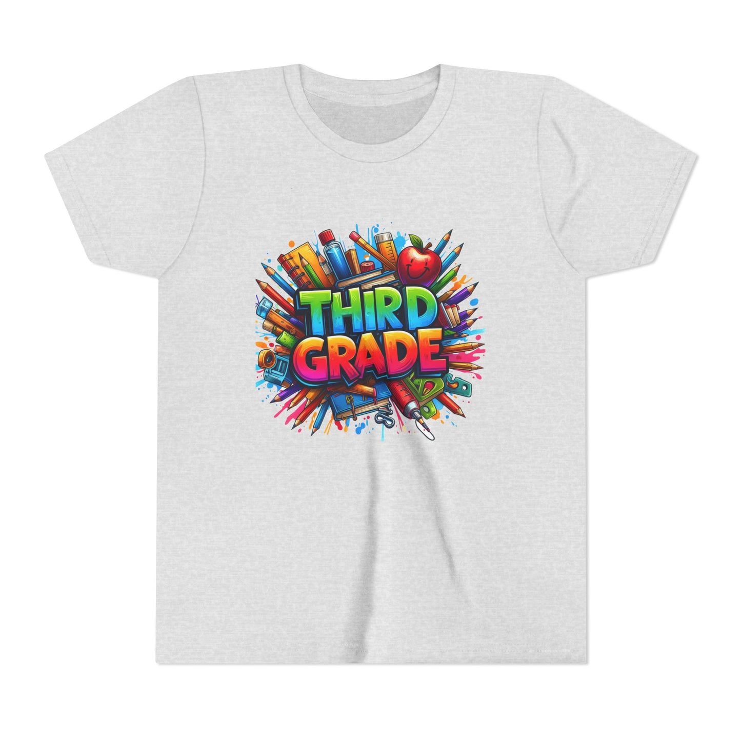 Third Grade Kids' T-Shirt – Colorful School Supplies Back-to-School Tee