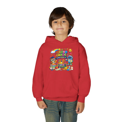 Second Grade Hoodie — 'Second Grade Is Cool' Kids Back-to-School Sweatshirt