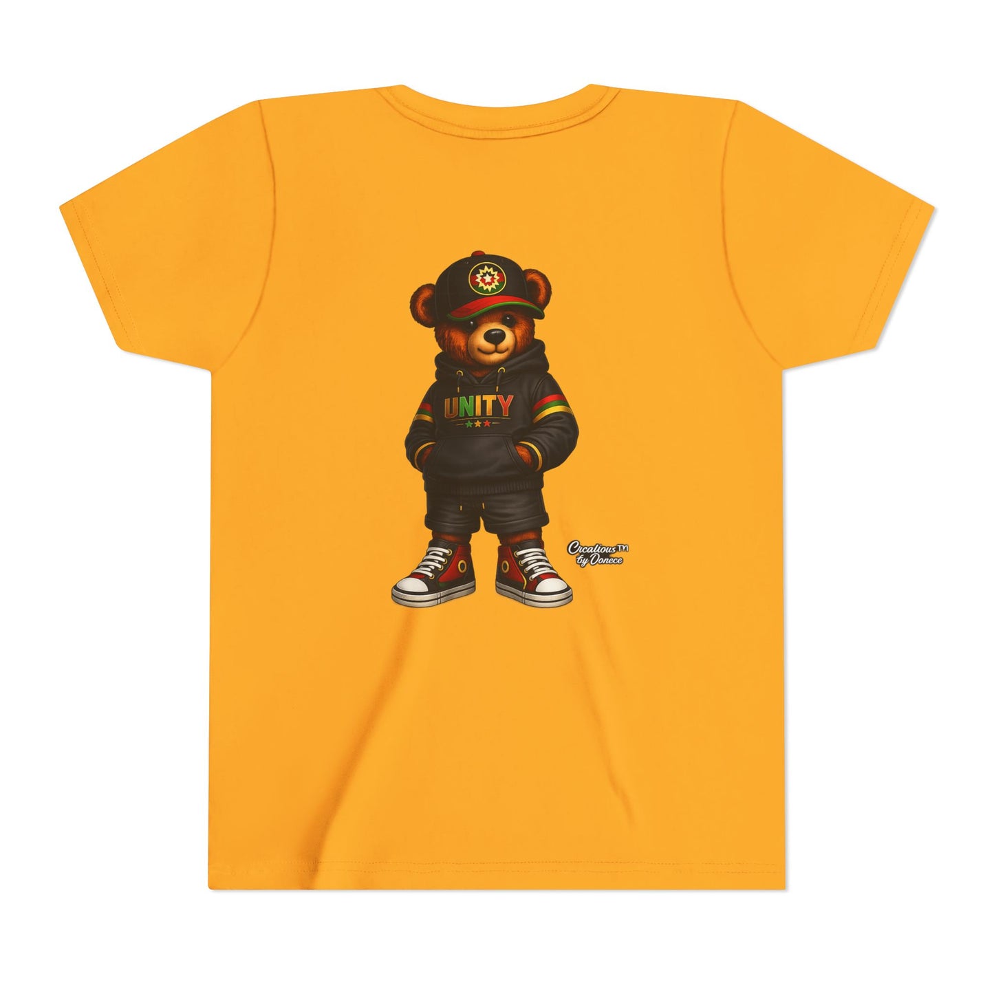 Youth T‑Shirt — Cool Bear Graphic Tee with 'UNITY' Hoodie Design