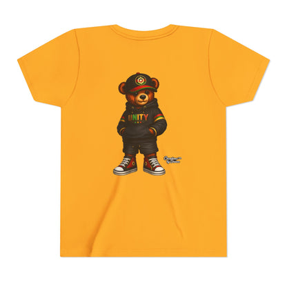 Youth T‑Shirt — Cool Bear Graphic Tee with 'UNITY' Hoodie Design