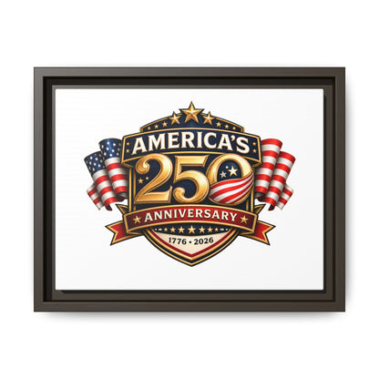 America's 250th Anniversary Framed Matte Canvas - 1776–2026 Patriotic Wall Art