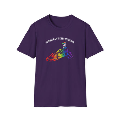 Autism Can't Keep Me Down Fight Resilience Strength T-Shirt