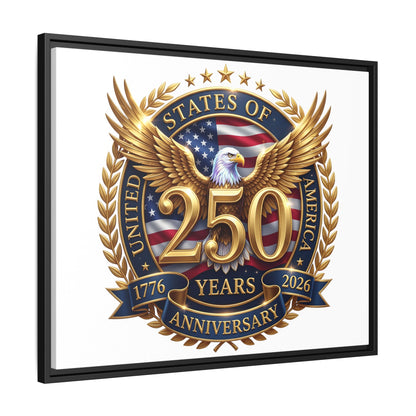 250th United States Anniversary Framed Canvas Print