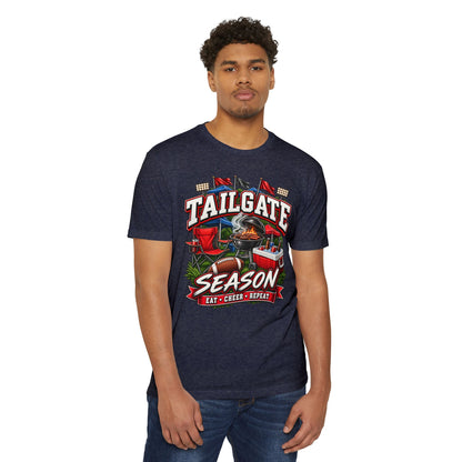 Tailgate Season T-Shirt — "Tailgate Season: Eat • Cheer • Repeat" Game Day Tee
