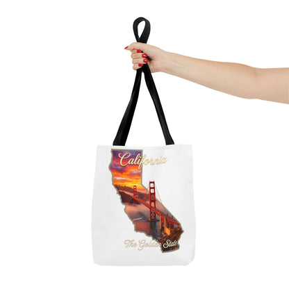 California Golden State Tote Bag – Golden Gate Sunset All-Over Print