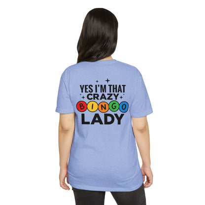 Bingo Lady T-Shirt — "Yes I'm That Crazy Bingo Lady" Funny Graphic Tee