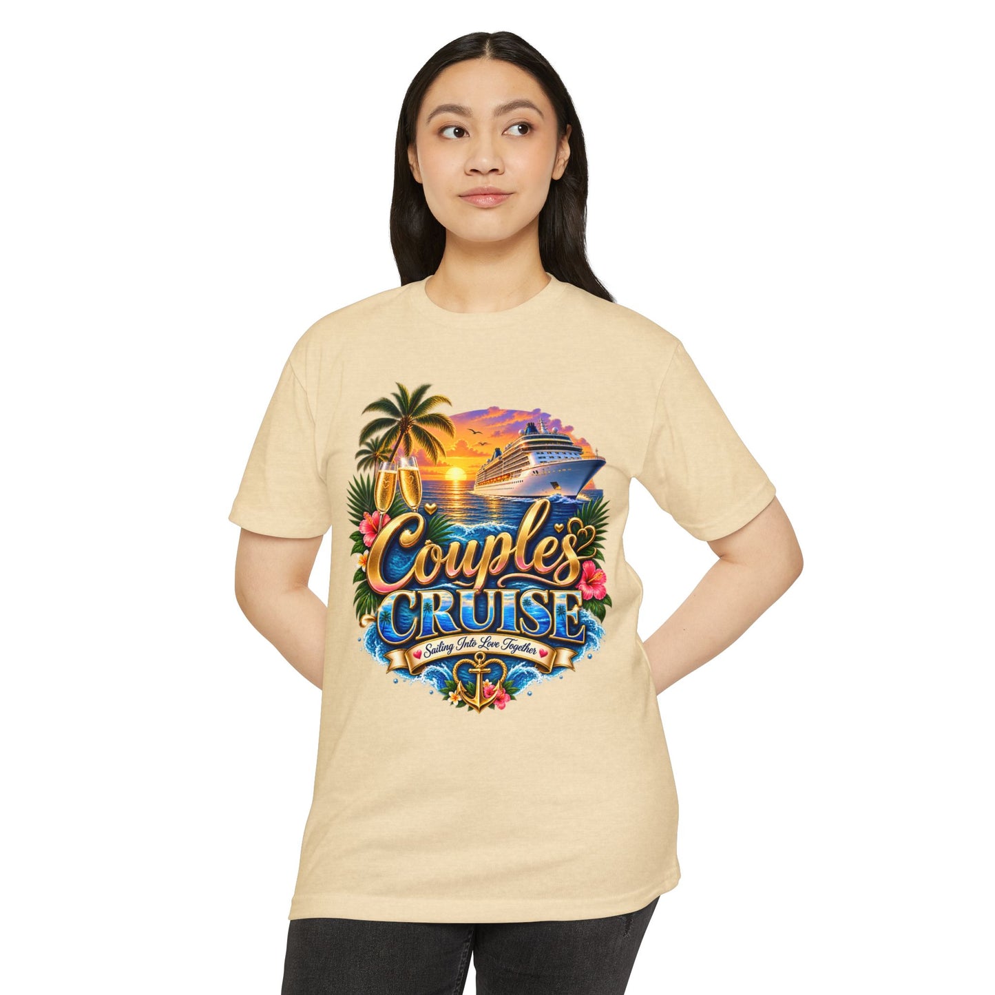Couples Cruise T-Shirt — Tropical Cruise Vacation Graphic Tee
