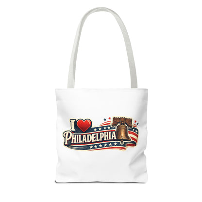 I  Philadelphia Liberty Bell Tote Bag — American Flag City Souvenir