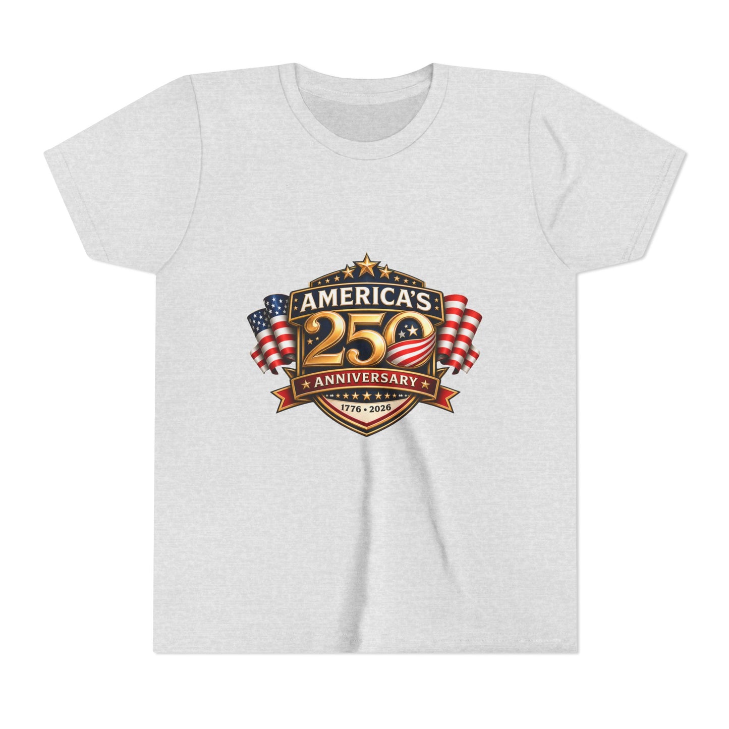 America's 250th Anniversary Youth Tee - Patriotic 1776–2026 Celebration Shirt