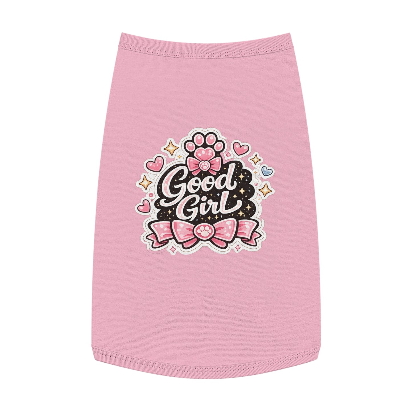 Good Girl Pet Tank Top — Cute Paw Print Dog Shirt for Small Dogs