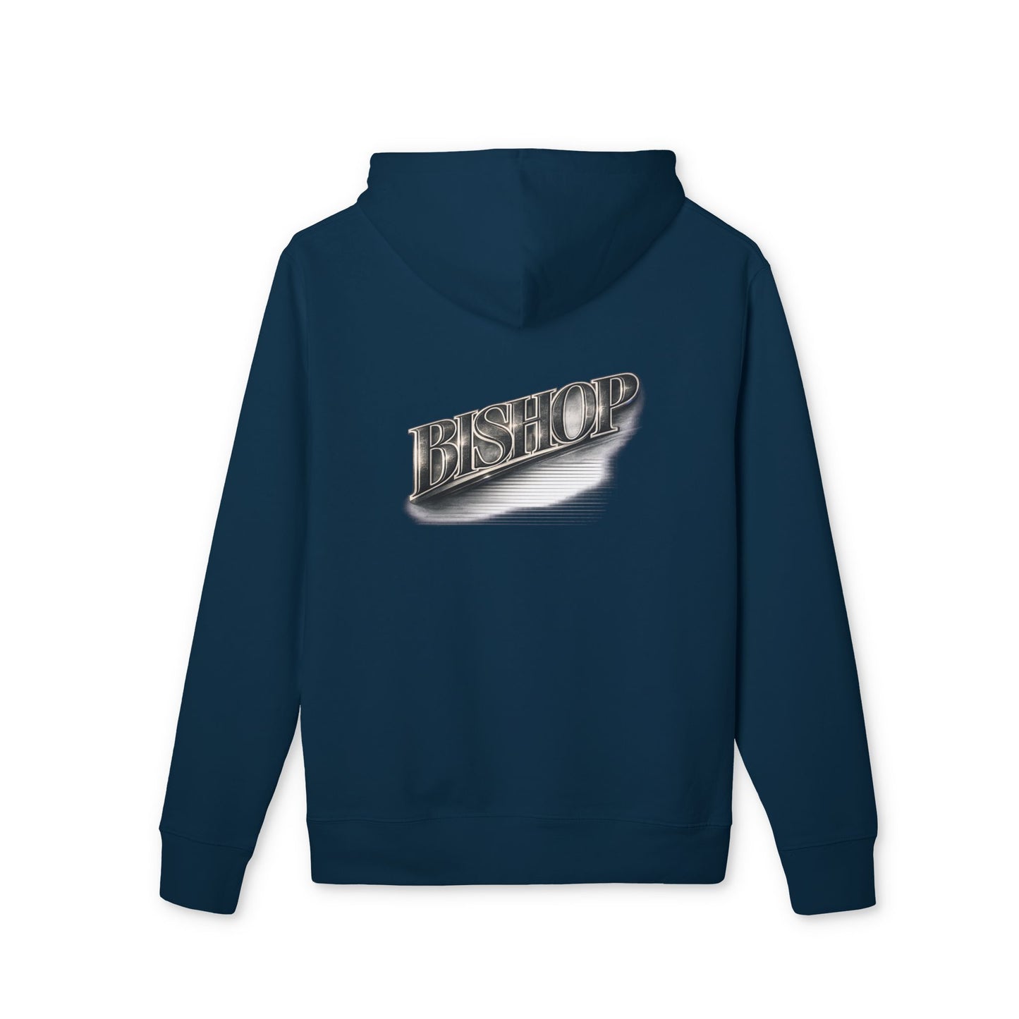 Bishop Chrome Logo Hoodie — Vintage Metallic Script Streetwear