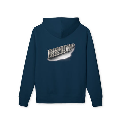 Bishop Chrome Logo Hoodie — Vintage Metallic Script Streetwear