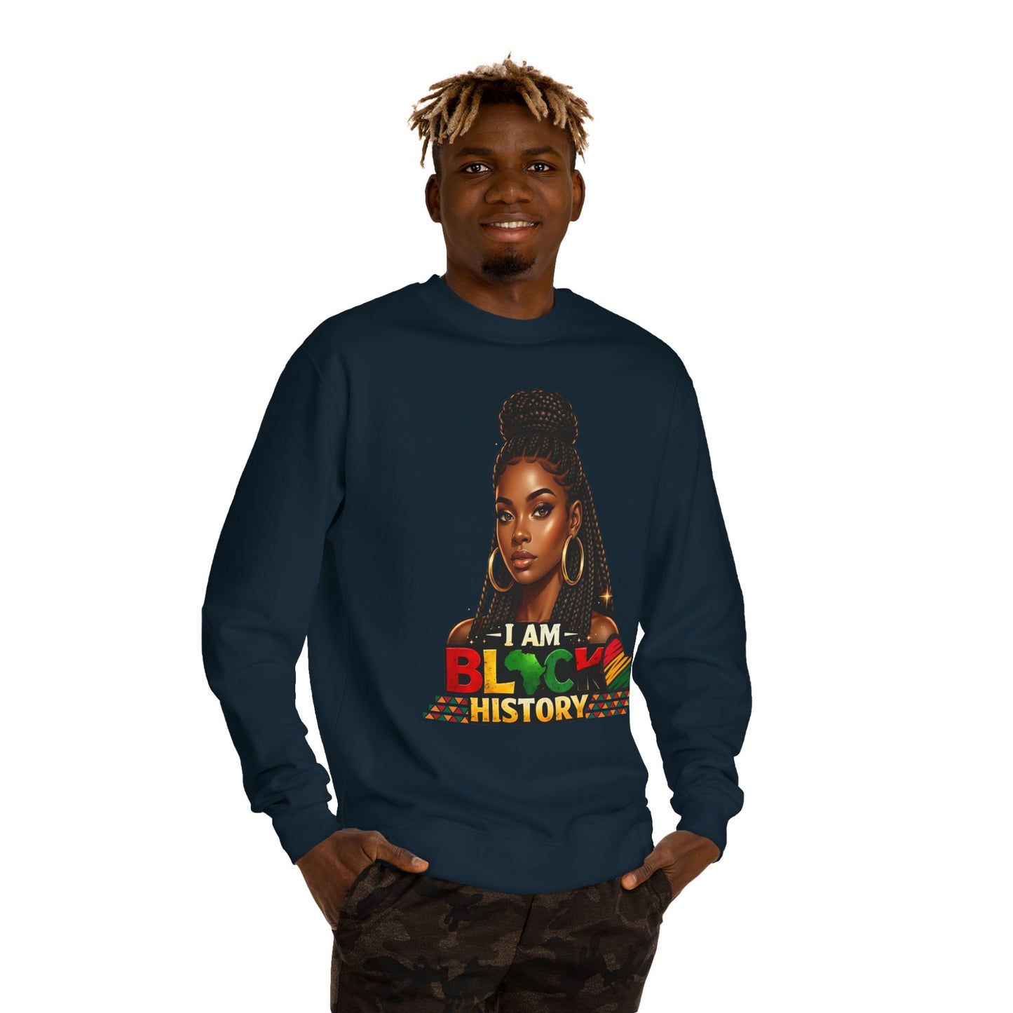 I Am Black History Sweatshirt — Afrocentric Black History Month Crewneck