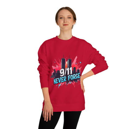 9/11 Never Forget Sweatshirt - Tribute Crewneck with Twin Towers Graphic