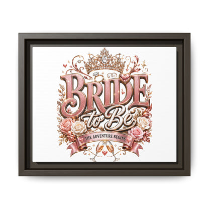 Bride to Be Framed Canvas - 'The Adventure Begins' Bridal Wall Art