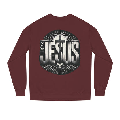 Jesus Graphic Sweatshirt — Vintage Cross & Dove Christian Crewneck