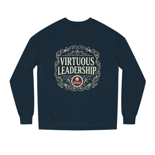 Virtuous Leadership Sweatshirt — Vintage Crest Crewneck for Church Leaders