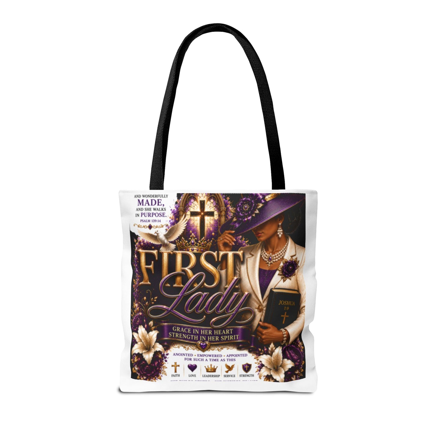 First Lady Christian Tote Bag – Faithful Grace Inspirational Church Purse