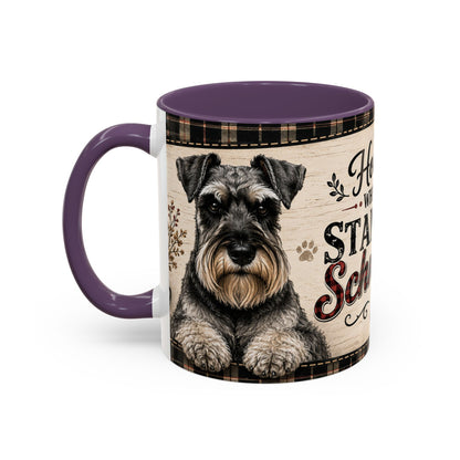 Standard Schnauzer Coffee Mug — "Home Is Where My Standard Schnauzer Is" Accent Mug