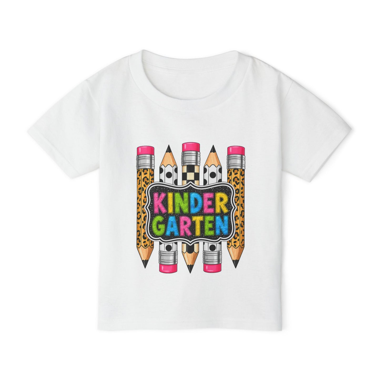 Kindergarten Pencils Toddler T-Shirt — Colorful Back-to-School Tee
