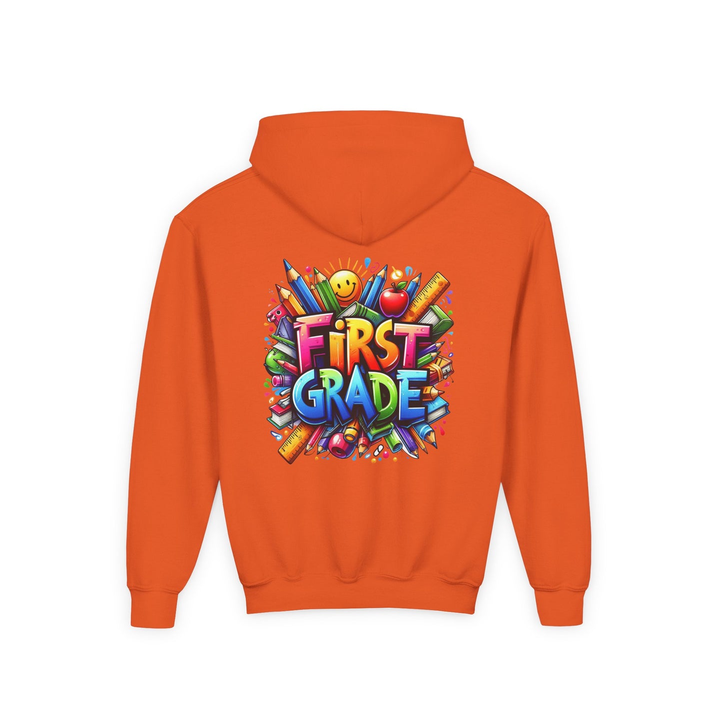 First Grade Kids Hoodie – Colorful Back-to-School Sweatshirt