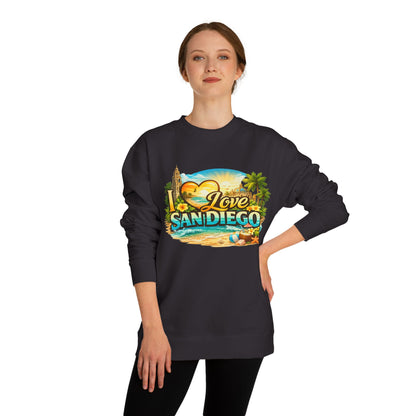San Diego Sweatshirt — "I Love San Diego" Beach Graphic Crewneck