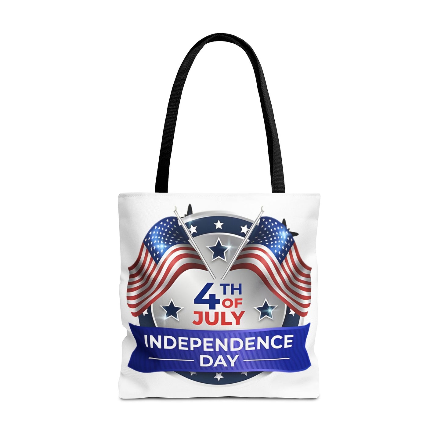 Independence Day Tote Bag — 4th of July American Flag Canvas Tote