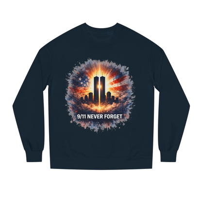 9/11 Never Forget Sweatshirt — World Trade Center Tribute Crewneck