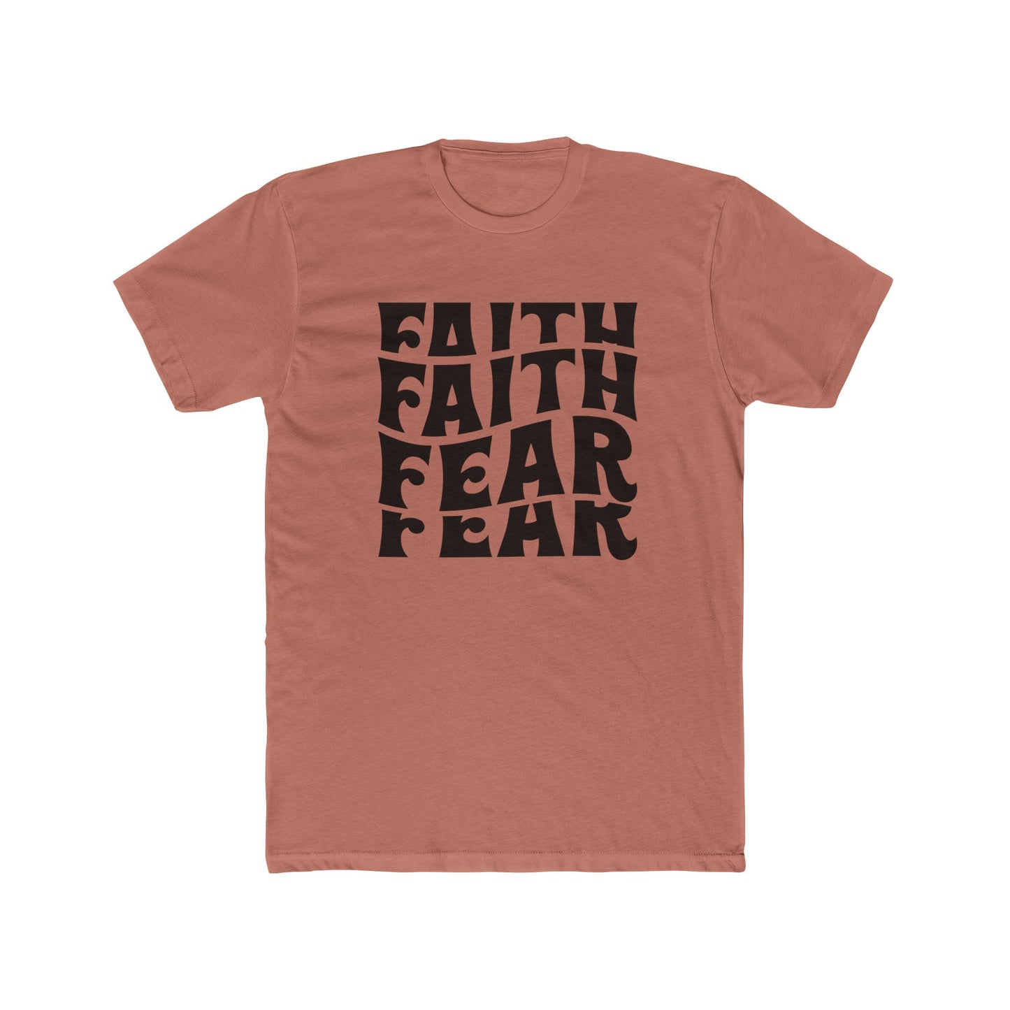 Faith Over Fear T‑Shirt — Bold Retro Typography Spiritual Tee