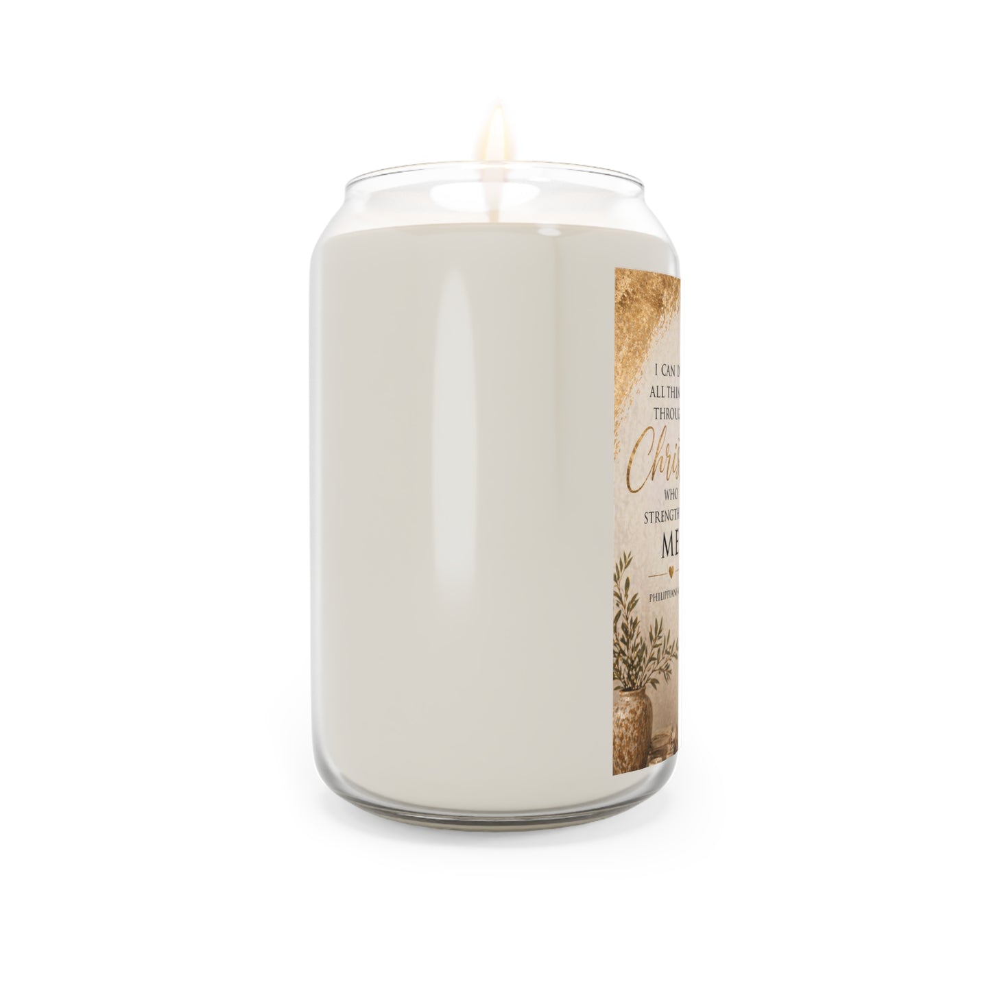 Inspirational "I Can Do All Things Through Christ" Scented Soy Candle