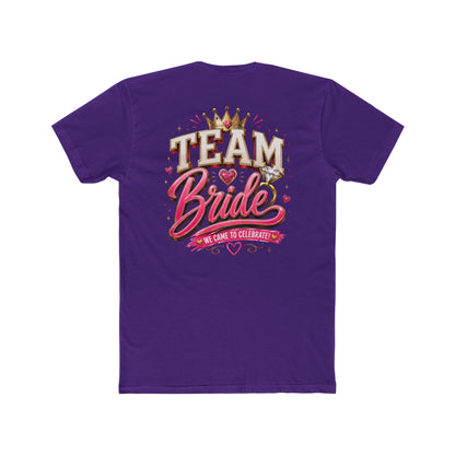 Team Bride T‑Shirt — Bachelorette Party Tee with Crown & Hearts