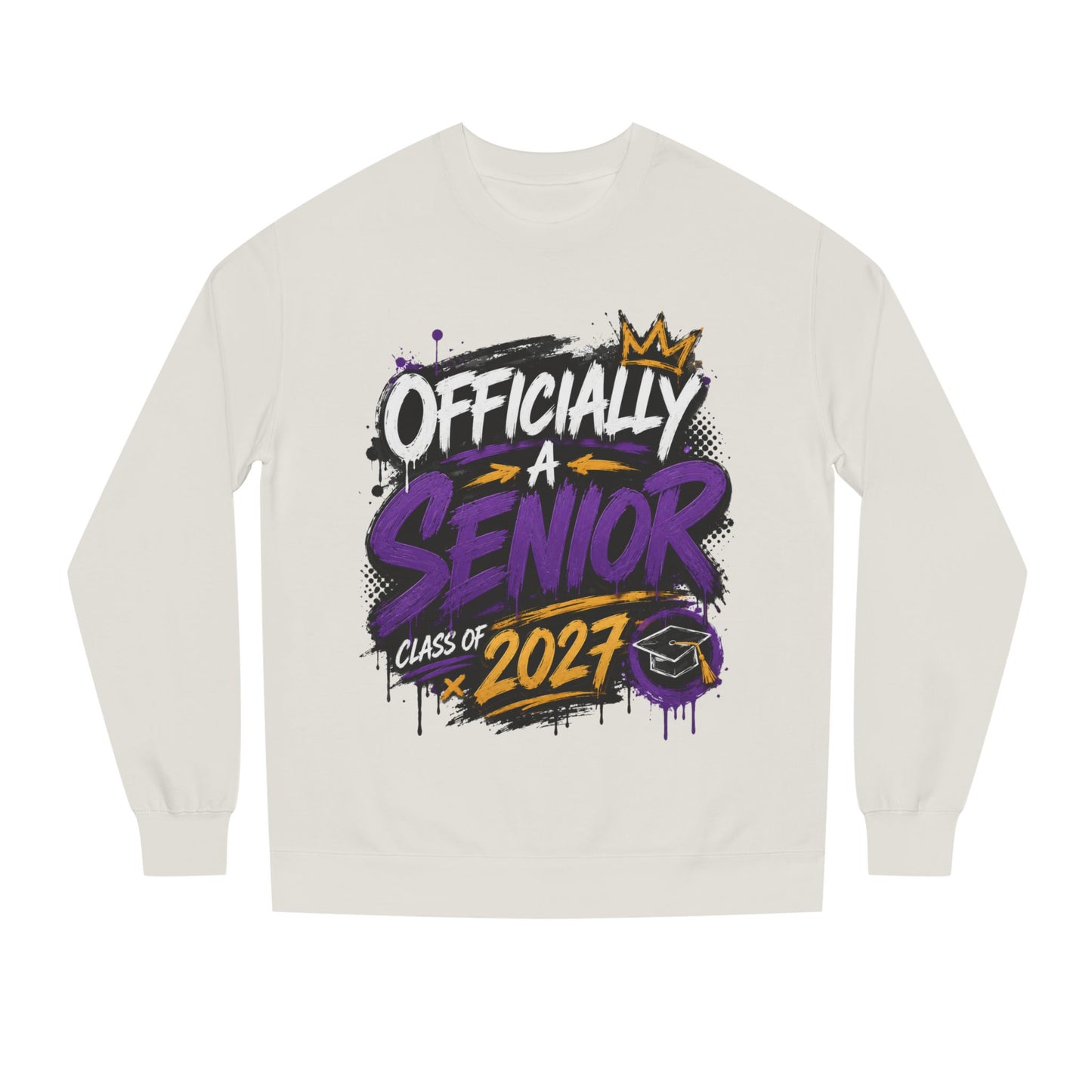 Senior Class 2027 Crewneck Sweatshirt — "Officially a Senior" Graduation Pullover