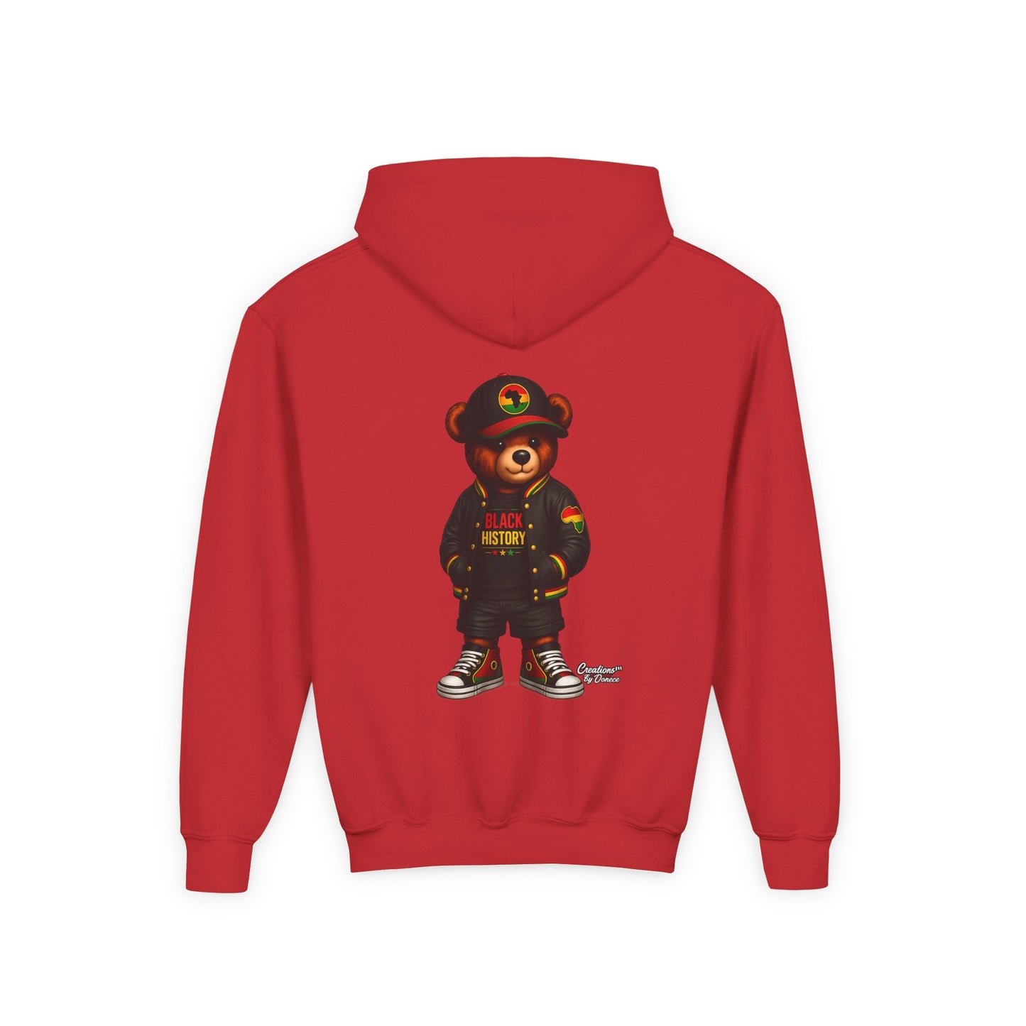 Youth Bear Hoodie — 'Follow Your History' Streetwear Kids Sweatshirt
