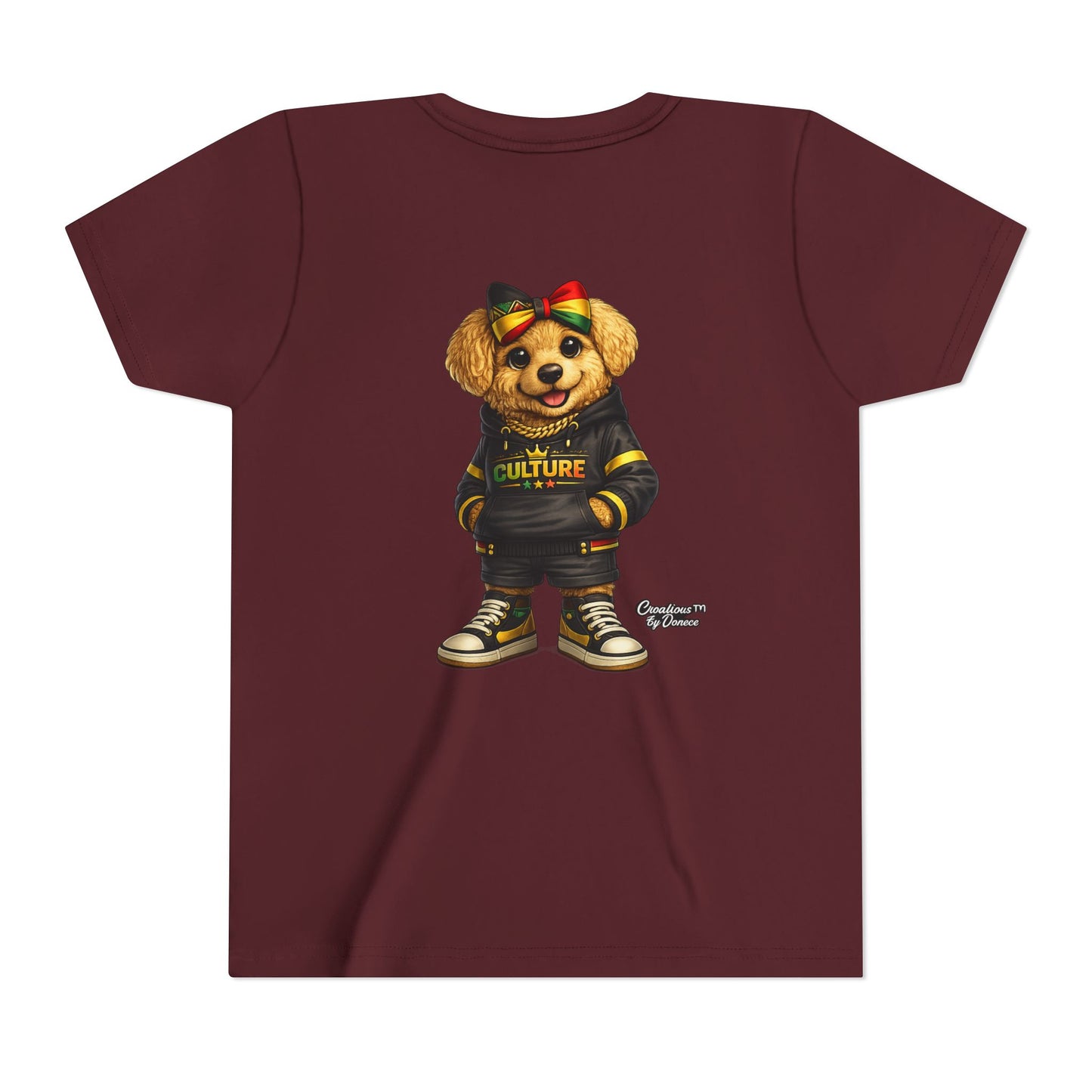 Youth Tee — Cute Rasta Bear "Culture" Graphic Kids T-Shirt